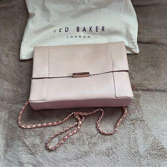 Ted Baker Parson Soft Leather Crossbody Bag Taupe NWT - Picture 2 of 16